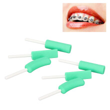 6 Stück orthodontische Chewies Silikon grüne Minze