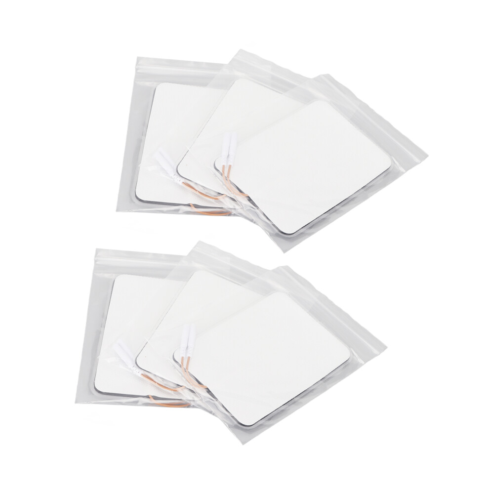 6PCS Electrode Patches Physical Therapy Massage Pads Square 8x12cm Pin Type Self Stick for Pectoralis Shoulders Back