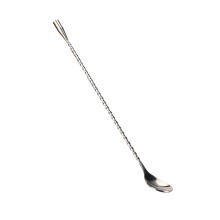 Cocktail Drink Swizzle Stick Fine Thread Stainless Steel Drink Stirrers with Long Handle for Home Bar Restaurant