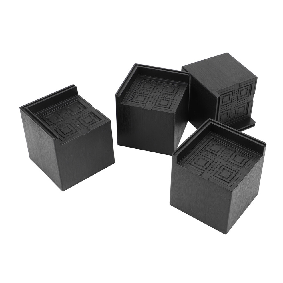 4Pcs Furniture Risers Plastic Eva Square 3In Support Up To 2200Lbs For Washing Machine Bed Couch Table Sofa 4951321089907