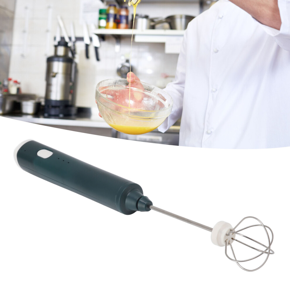 Mini Electric Stirrer Cordless Multifunction Electric Eggbeater with 2 Eggbeater Heads for Home Coffee Drinking Shop Blackish Green-image-OPC-PHVBPD6-NEW