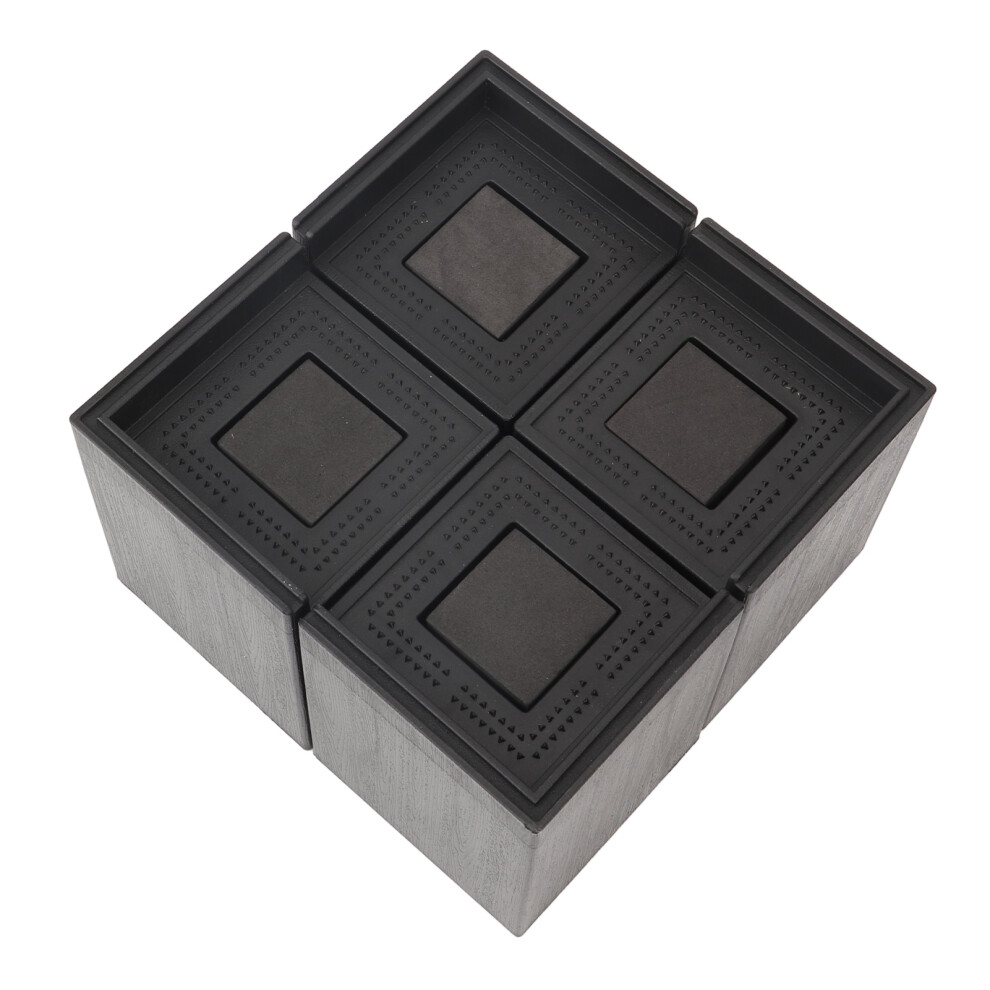 4Pcs Sofa Risers Square 4In Porose Bed Lifts Furniture Risers For Fixing Small Pointy Feet Black 7901321089930
