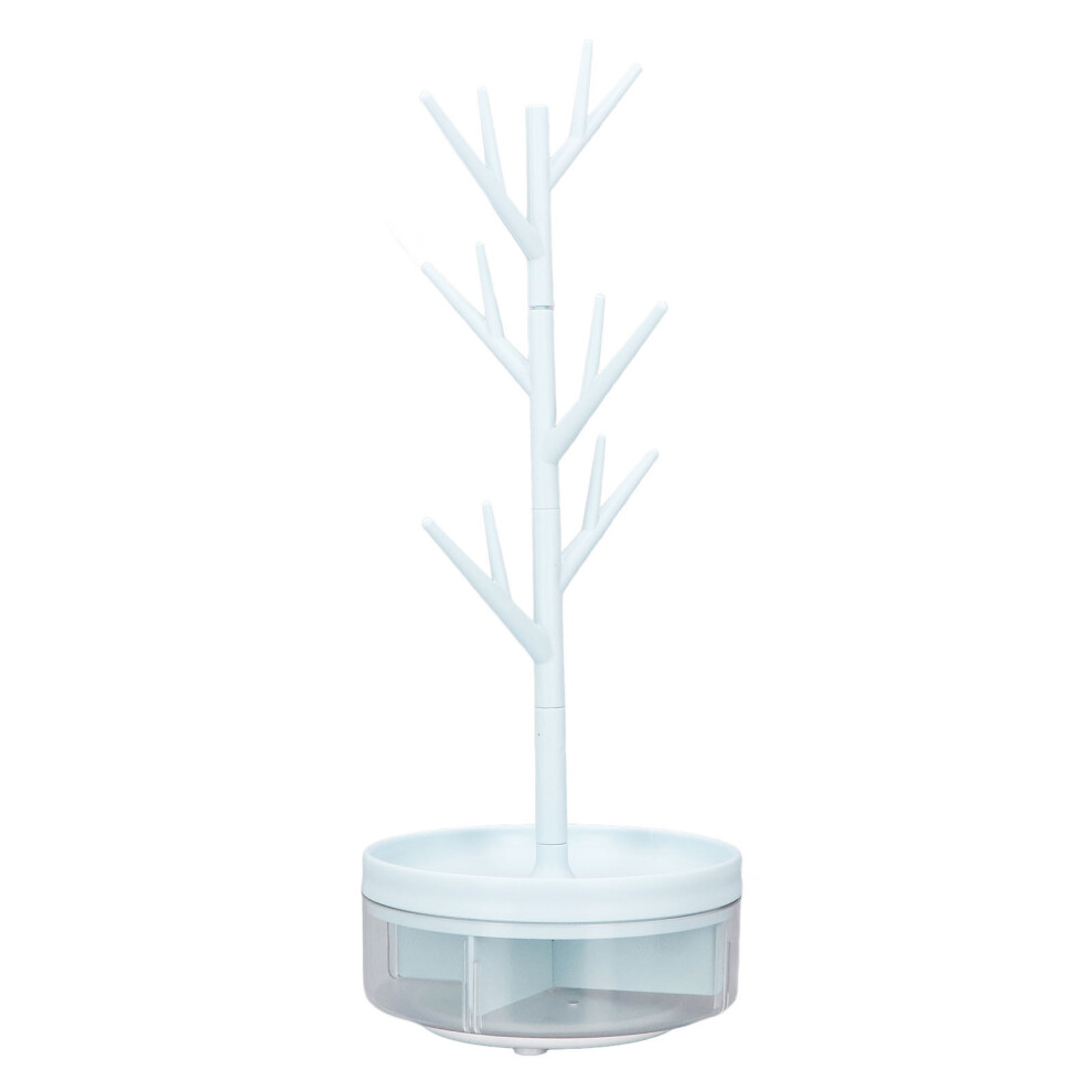 Jewelry Hanging Tree Stand Branch Shape Rotatable Detachable Student Jewelry Storage Display Stand Desktop Organizer Blue-image-OPC-PHVBQN2-NEW