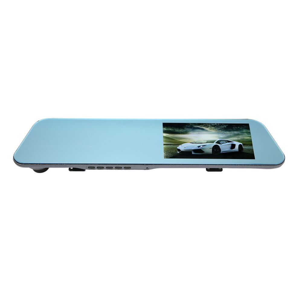 Rearview Mirror Dash Cam Driving Recorder 4.3In Monitor 12Mp Video 1080P Resolution G Sensor Loop Recording For Car 7681321093242