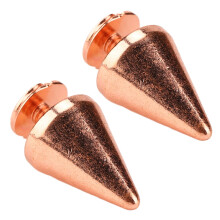 100 Sätze Punk-Kegelstacheln und Nieten 1014 mm Roségold