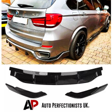 For BMW X5 F15 X5M Rear Diffuser Lip Valance Bumper + Side Spats M Sport