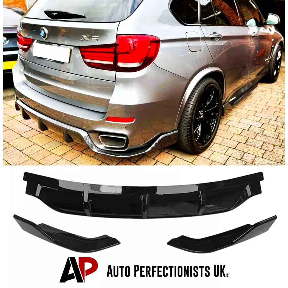 For Bmw X5 F15 X5m Rear Diffuser Lip Valance Bumper + Side Spats M Sport 5061072663345