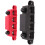 2 Stück Schwarz/Rot 4-Pol-Verteilerblock 3/8in 250A 1