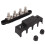 2 Stück Schwarz/Rot 4-Pol-Verteilerblock 3/8in 250A 4
