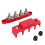 2 Stück Schwarz/Rot 4-Pol-Verteilerblock 3/8in 250A 9