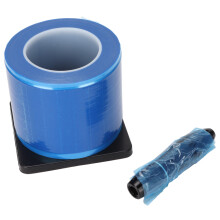 Rollo de película barrera dental y para tatuajes, 4x6 pulgadas, cinta protectora desechable azul.