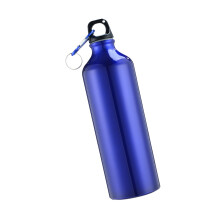 750 ml Aluminiumflasche mit Karabiner, 25  7 cm Schwarz