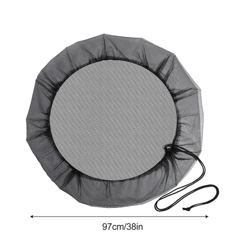 Regen-Eimer-Netzabdeckung 97cm schwarz Polyester 60g 1