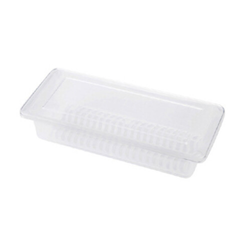 Food Storage Container PP Transparent Multifunctional Stackable Refrigerator Preservation Accessories with Draining Board Small 1