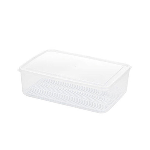 Food Storage Container PP Transparent Multifunctional Stackable Refrigerator Preservation Accessories with Draining Board Large 1