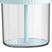 Espumador facial portátil con taza de 2,29 oz, azul y dorado