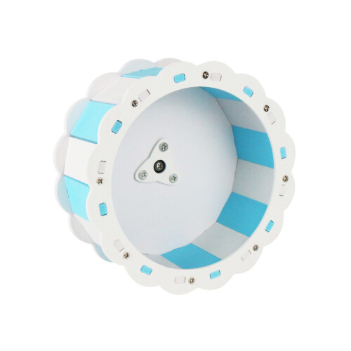 Rueda para hámster de girasol 19 cm PVC azul cielo/blanco 1
