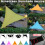 Vela de sombra triangular impermeable con recubrimiento plateado 4
