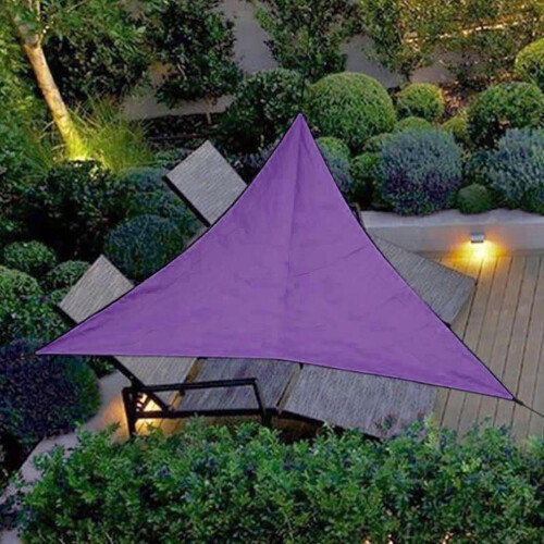 Vela de sombra triangular impermeable con recubrimiento plateado 1