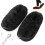 Pantuflas calefactoras USB unisex negro marrón 1 par 1