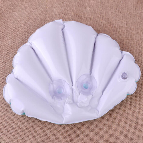 Almohada de baño Shell con ventosas, color aleatorio, 40x30 cm