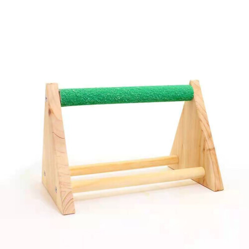 Soporte de mesa para percha de loro - madera portátil 1