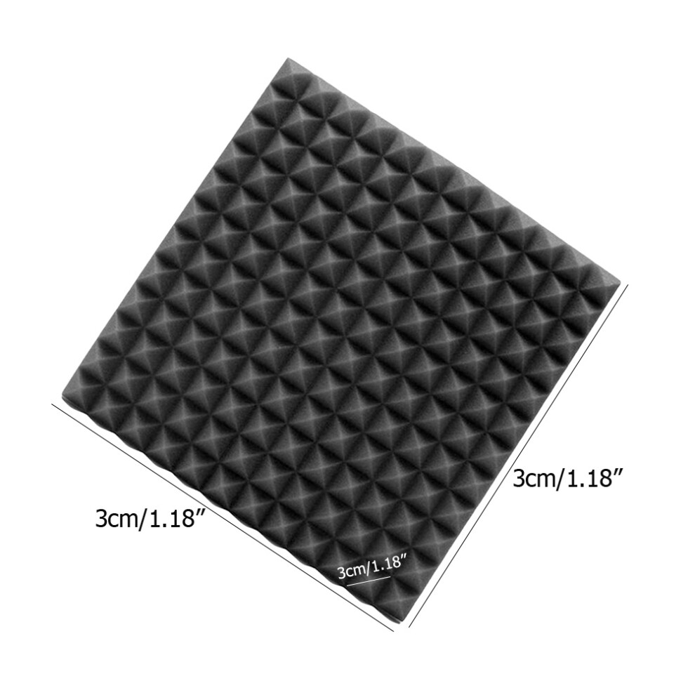 12Pcs Acoustic Foam Panels Acoustic Foam Sound Absorption Pyramid Studio Treatment Wall Panels 8461321100183
