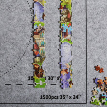 Tragbare Filz-Puzzlematte 66 x 117 cm für 1500 Teile mit Aufbewahrungstasche