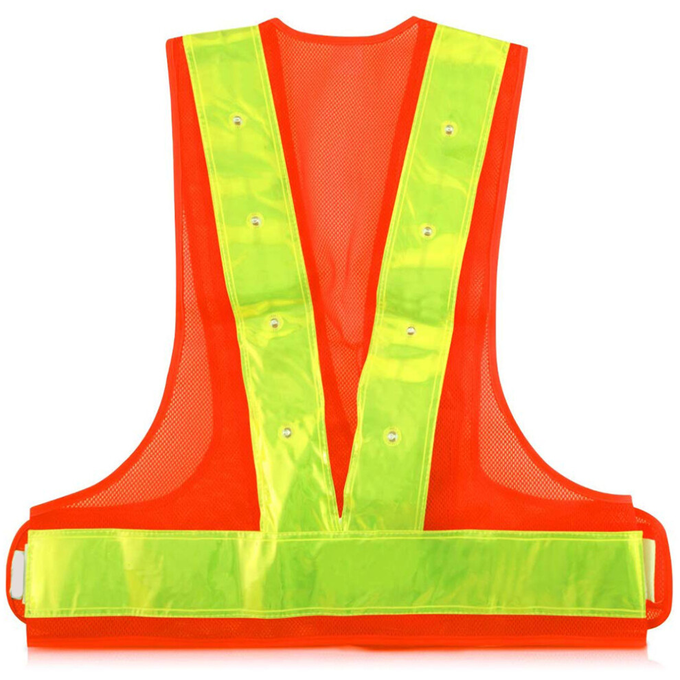 High Visibility Led Light Safety Vest Reflective Vest Waistcoat Traffic Outdoor Night Warning Reflector 4331321100664