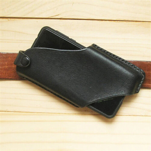 Retro PU-Leder Handy-Gürtelholster Beutel Schwarz Größe S 2