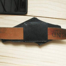 Retro PU-Leder Handy-Gürtelholster Beutel Schwarz Größe S