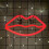 Lippen Neon LED-Schild 9.6W 17.514.5cm rote Wand 4