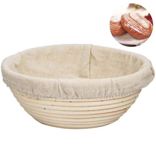 Cesta de levado para pan de ratán natural S 136cm 1