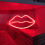 Lippen Neon LED-Schild 9.6W 17.514.5cm rote Wand 3