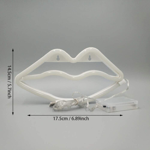 Lippen Neon LED-Schild 9.6W 17.514.5cm rote Wand