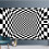 Schwarz-Weiß 3D-Karo-Teppich 60x90cm 5