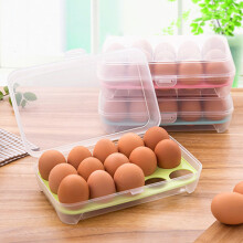 Solución de almacenamiento de huevos, contenedor portátil de 15 ranuras, organizador de huevos para la cocina