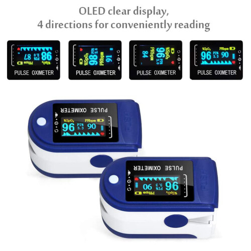Oxímetro de pulso de dedo OLED azul/blanco 553032mm