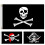 Jolly Roger Banner 60x90cm 40g schwarzes Polyester 6