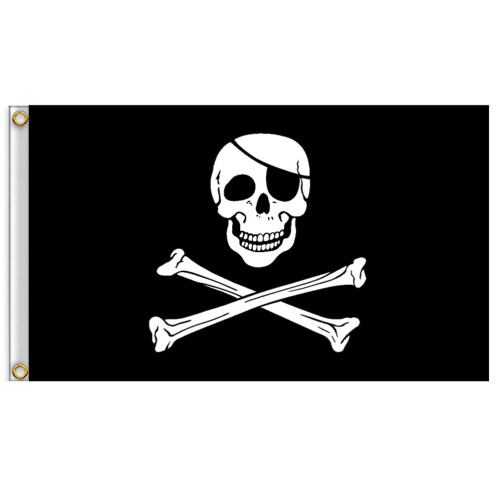 Jolly Roger Banner 60x90cm 40g schwarzes Polyester 1