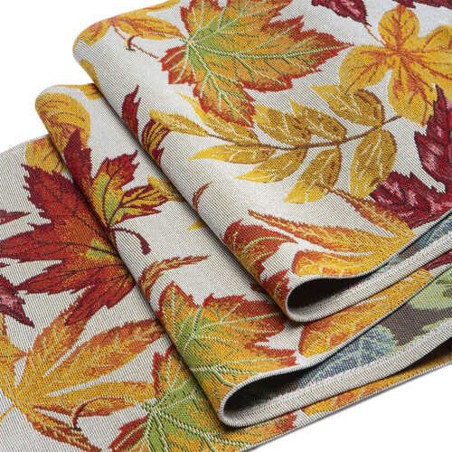 Ahornblatt Herbst Tischläufer 33x180 cm, Polyester 2