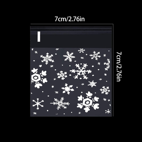 100 Stück Schneeflocken-Beutel 5,5x5,5/7x7/10x10/14x14cm 2