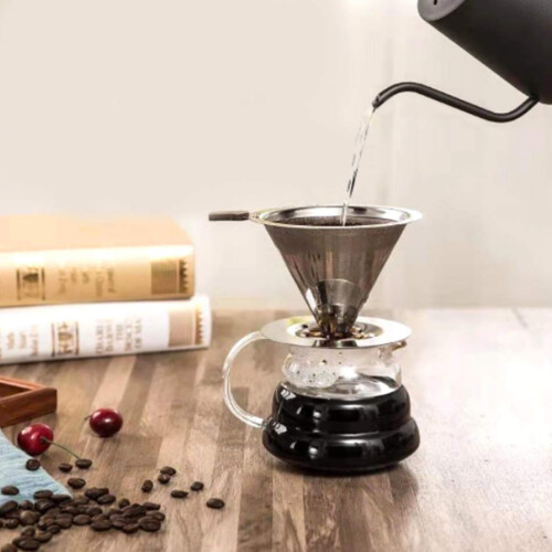 304-Edelstahl Pour-Over-Dripper 12,5  10,5  9 cm