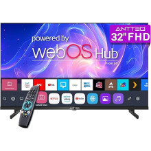 Antteq 32 Inch TV FHD Smart WebOS Television with Full HD ThinQ AI, Voice Magic Remote Airplay, Apple TV Netflix Freeview, YouTube, WiFi, 2025