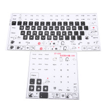 Pegatinas para teclado de PVC transparente con acabado esmerilado patrón bonito DIY para ordenador de escritorio