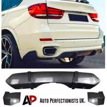 For BMW X5 F15 M Fibre Rear Diffuser Lip Valance Bumper + Side Spats