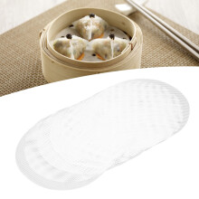 10 Stück Silikon-Dampfgarer-Einlagen 22cm/8.7in Weiß