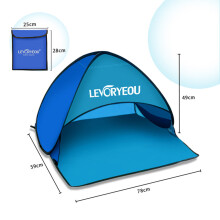 Mini carpa de sombra para playa 1 tienda 78x59x49 cm Azul