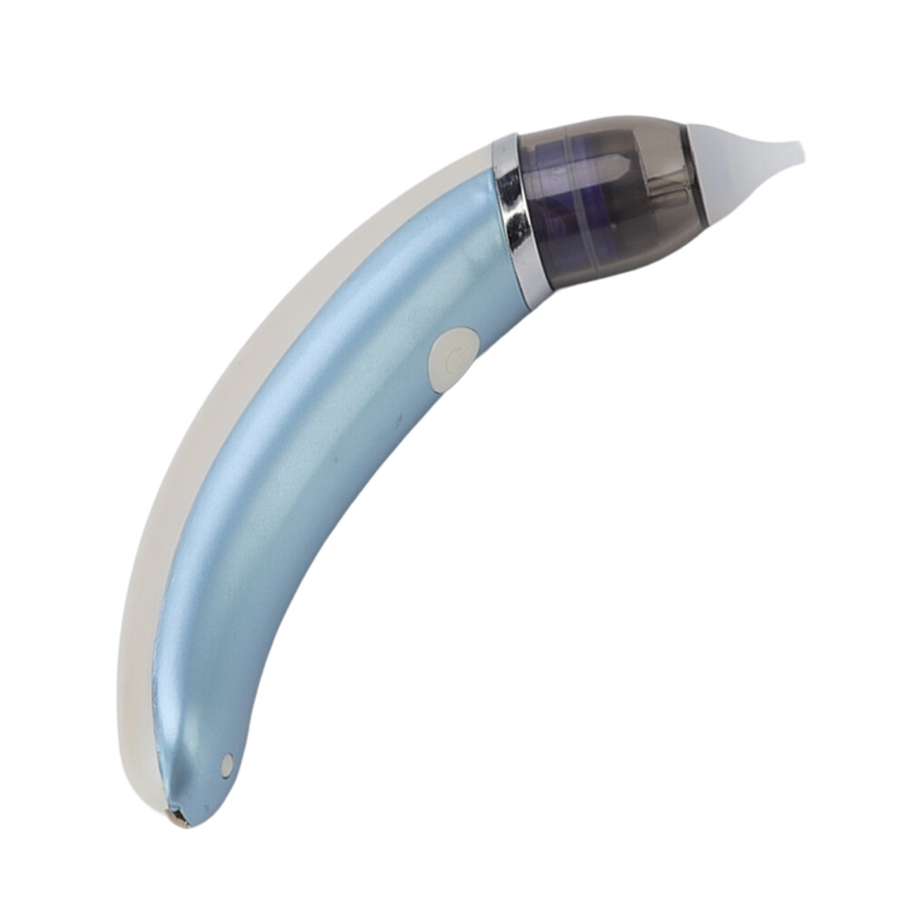Baby Nasal Aspirator Dual Purpose Electric Earwax Removal Nose Snot Cleaner Blue