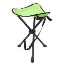 Taburete trípode plegable de capacidad 200 kg, verde, compacto
